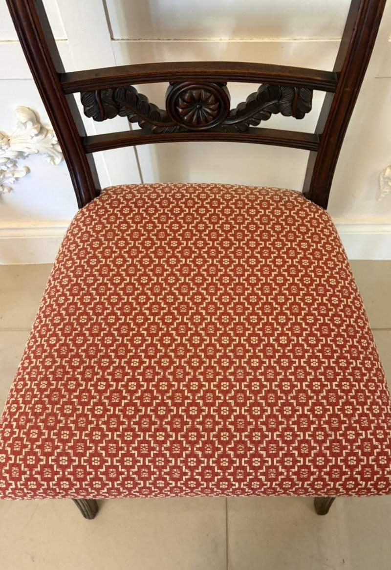 Outstanding Quality Set of 8 Antique Regency Mahogany Dining Chairs - Image 16